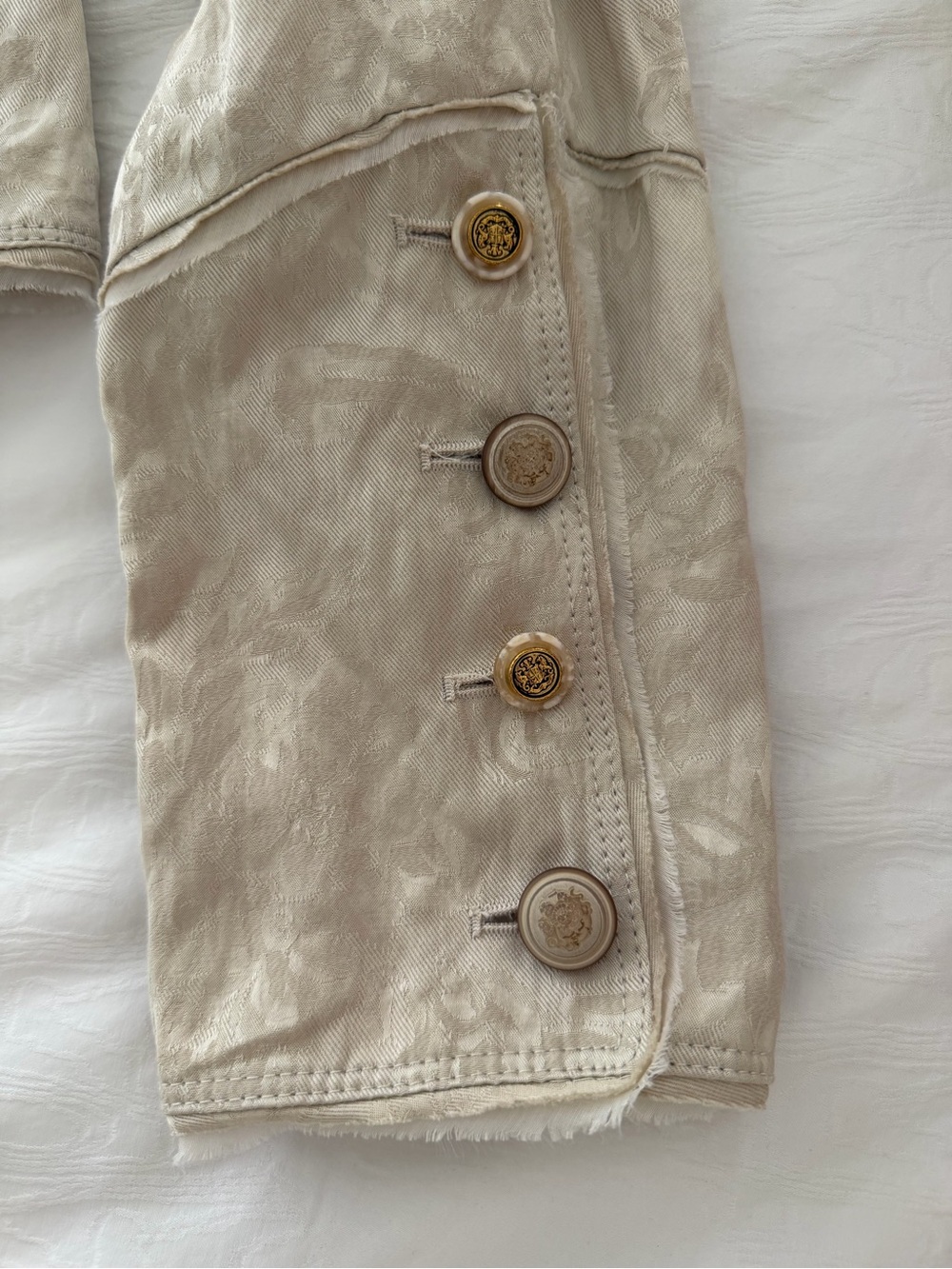 Zara Cream Military-Inspired Cropped Jacket - Picture 9 of 11